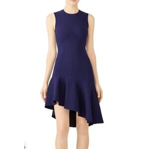 Elizabeth And James Size 0 Dev Flounce Dress Fit & Flare A Line Blue Hourglass